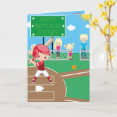 Je bent een-doolhof-blonde meisjes softbal verjaar kaart (Gele Bloem)