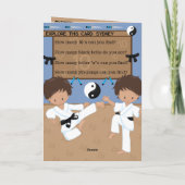 Je bent een-doolhof-ing etnische jongens karate ve kaart (Achterkant)