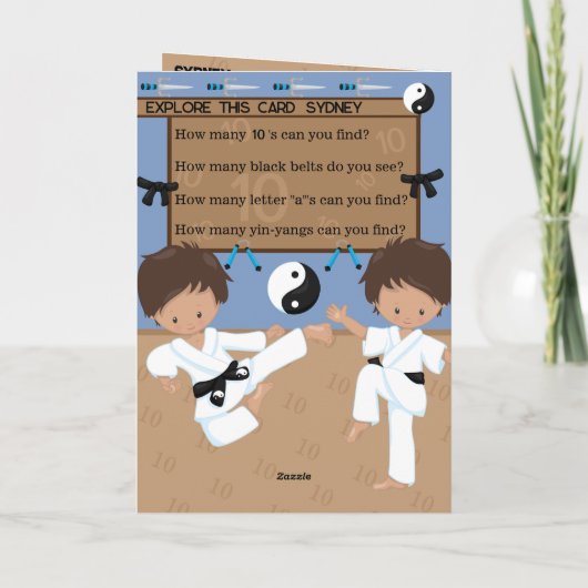 Je bent een-doolhof-ing etnische jongens karate ve kaart (Achterkant)