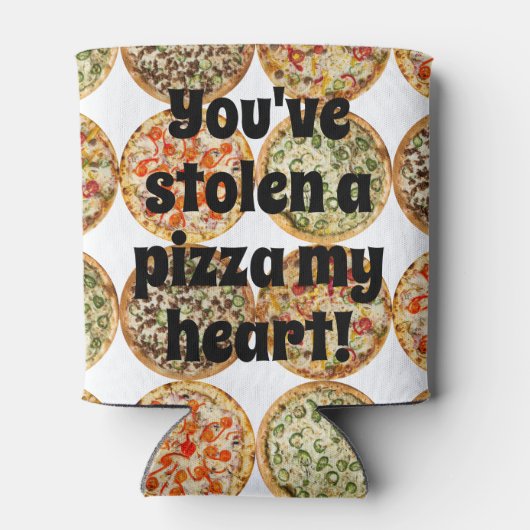 Je bent een echte pizza werk! blikjeskoeler (Achterkant)