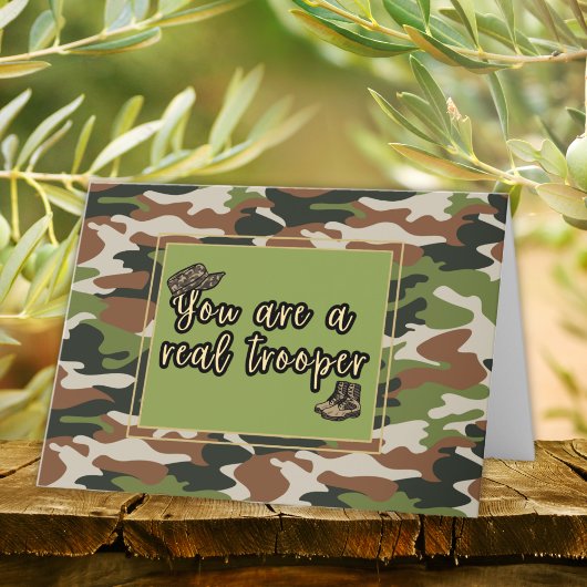Je bent een echte Trooper Camouflage Get Well Kaart