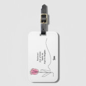 "Je bent een engel in vermomming" gepersonaliseerd Bagagelabel (Voorkant (verticaal))