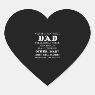 Je bent een fantastische vader Liefde vader Hart Sticker