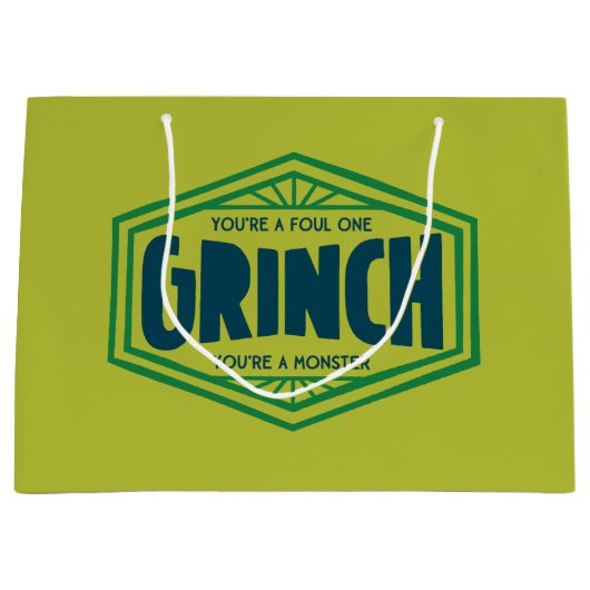 Je bent een Foute One Grinch Groot Cadeauzakje (Voorkant)