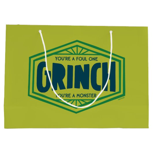 Je bent een Foute One Grinch Groot Cadeauzakje (Achterkant)