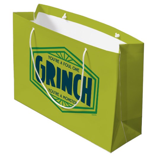Je bent een Foute One Grinch Groot Cadeauzakje (Achterkant Gekanteld)