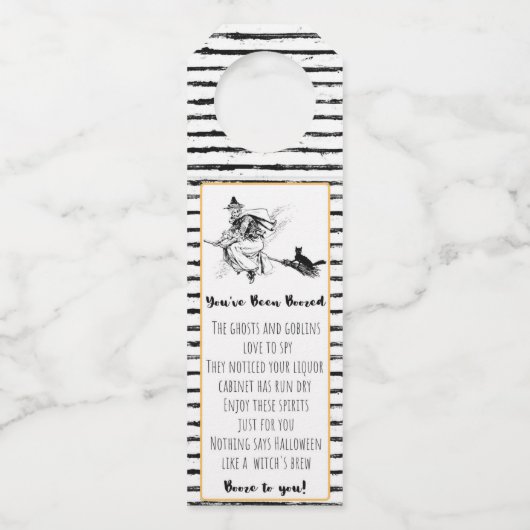 Je bent een gebooste Label. Flessenhanger (Voorkant)