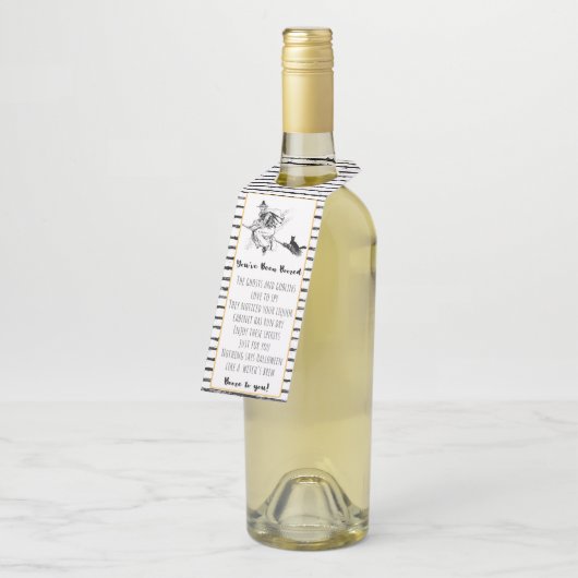 Je bent een gebooste Label. Flessenhanger (Schuin)