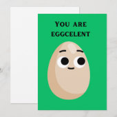Je bent een gele, grappige Eierkaart, voedselpuntj Feestdagenkaart (Voorkant / Achterkant)