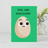 Je bent een gele, grappige Eierkaart, voedselpuntj Feestdagenkaart (Staand voorkant)