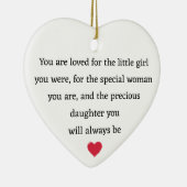Je bent een geliefde dochter keramisch ornament (Rechts)