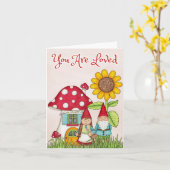 Je bent een geliefde Gnome-kaart Kaart (Gele Bloem)