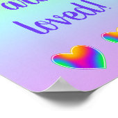 Je bent een geliefde regenboogharten poster (Hoek)