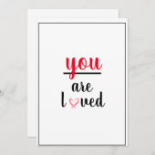 Je bent een geliefde soort van waardering bedankkaart (Voorkant / Achterkant)