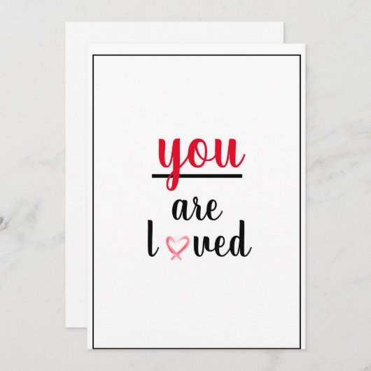 Je bent een geliefde soort van waardering bedankkaart (Voorkant / Achterkant)