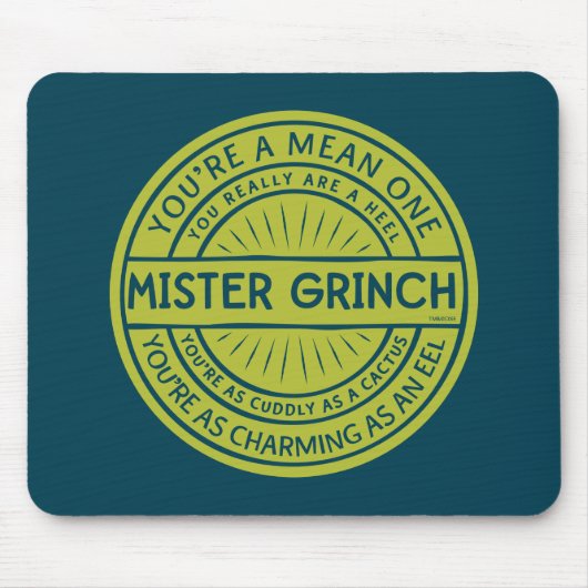 Je bent een gemiddelde one Mister Grinch Quote Muismat (Voorkant)