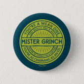 Je bent een gemiddelde one Mister Grinch Quote Ronde Button 5,7 Cm (Voorkant)