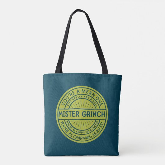 Je bent een gemiddelde one Mister Grinch Quote Tote Bag (Achterkant)