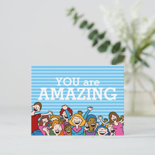 Je bent een geweldig teamwork briefkaart (Staand voorkant)