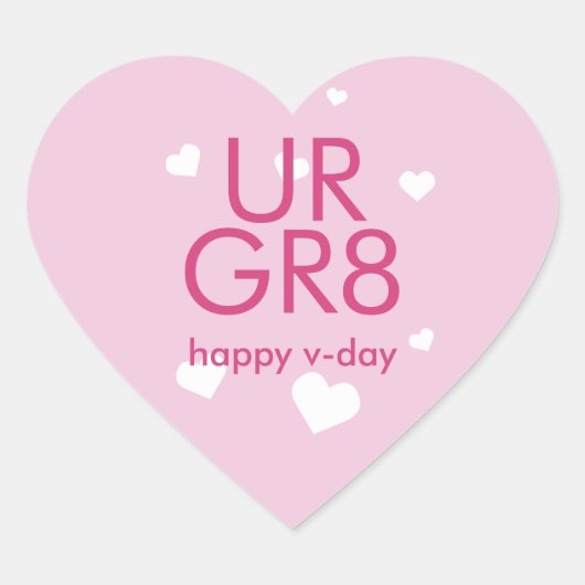 Je bent een geweldig Valentijnsdag paars lila hart Sticker (Voorkant)
