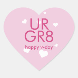 Je bent een geweldig Valentijnsdag paars lila hart Sticker