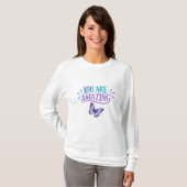 Je bent een geweldig vlinderaandesign – Positief T-shirt (Voorkant volledig)