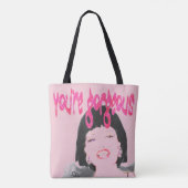 Je bent een geweldige Canvas tas van kunstenaar (Achterkant)