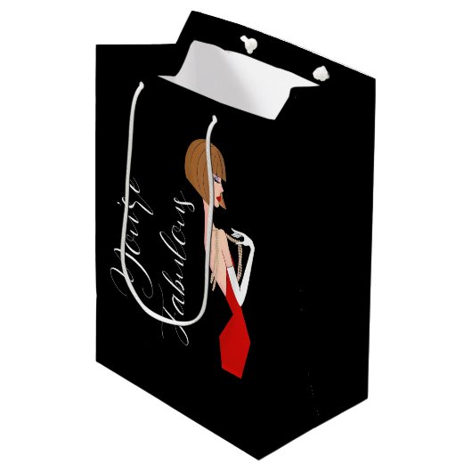"Je bent een geweldige DIVA Gift Bag" Medium Cadeauzakje (Voorkant Gekanteld)