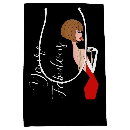 "Je bent een geweldige DIVA Gift Bag" Medium Cadeauzakje (Voorkant)