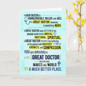 Je bent een geweldige dokter, die de wereld beter  kaart (Gele Bloem)