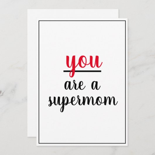 Je bent een geweldige Moederwaardering. Bedankkaart (Voorkant / Achterkant)