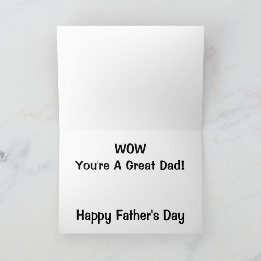 Je bent een geweldige pa Vaderdag. Kaart (Binnen)