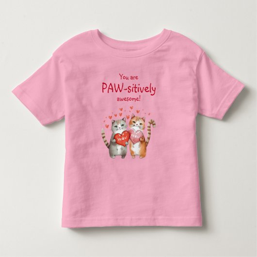 Je bent een geweldige rode en roze kat kinder shirts (Voorkant)