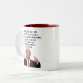 Je bent een geweldige vader Trump Tweekleurige Koffiemok (Voorkant links)