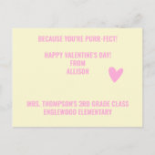 Je bent een geweldige vangst! Cute Cat Classroom V Briefkaart (Achterkant)