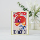 Je bent een geweldige vangst voor Valentijnsdag Feestdagenkaart (Staand voorkant)