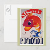 Je bent een geweldige vangst voor Valentijnsdag Feestdagenkaart (Voorkant / Achterkant)