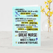Je bent een geweldige verpleegster, die de wereld kaart (Gele Bloem)