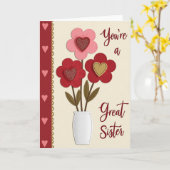 Je Bent Een Geweldige Zus Kaart (Gele Bloem)