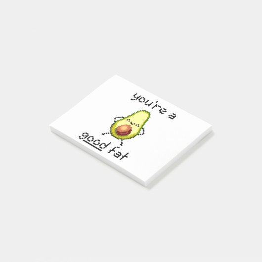 "Je bent een goed kind" Cute Funny Avocado Post-it® Notes (Schuin)