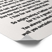 JE BENT EEN GROOT DIEPGEdicht. Poster (Hoek)