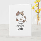 Je bent een heel Bijzonder Cute Kitty Wenskaart Kaart (Gele Bloem)