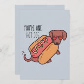 JE BENT ÉÉN HEETE WORST FEESTDAGENKAART (Voorkant / Achterkant)