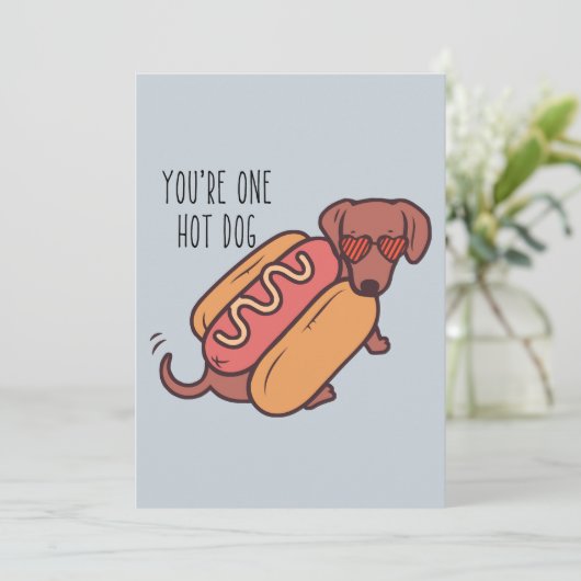 JE BENT ÉÉN HEETE WORST FEESTDAGENKAART (Staand voorkant)