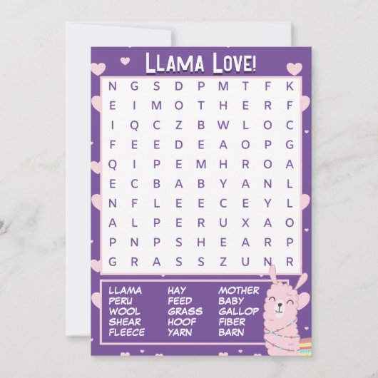 Je bent een hele Llama Fun Classroom Valentijnsdag Kaart (Achterkant)