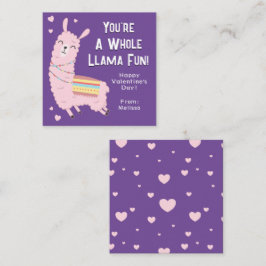 Je bent een hele Llama Fun Classroom Valentijnsdag Notitiekaartje