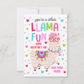 Je bent een hele Llama Fun Valentijn Classroom Kaa Kaart (Voorkant)