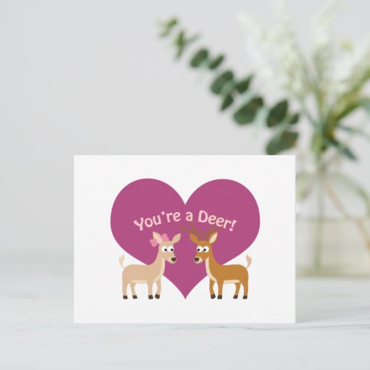 Je bent een hert! briefkaart (Staand voorkant)