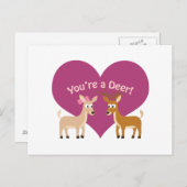 Je bent een hert! briefkaart (Voorkant / Achterkant)
