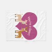 Je bent een hert! fleece deken (Voorkant (Horizontaal))